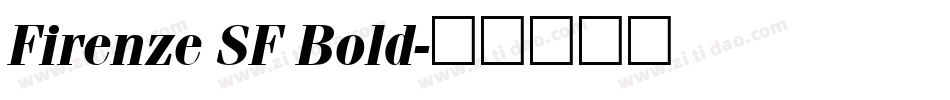 Firenze SF Bold字体转换